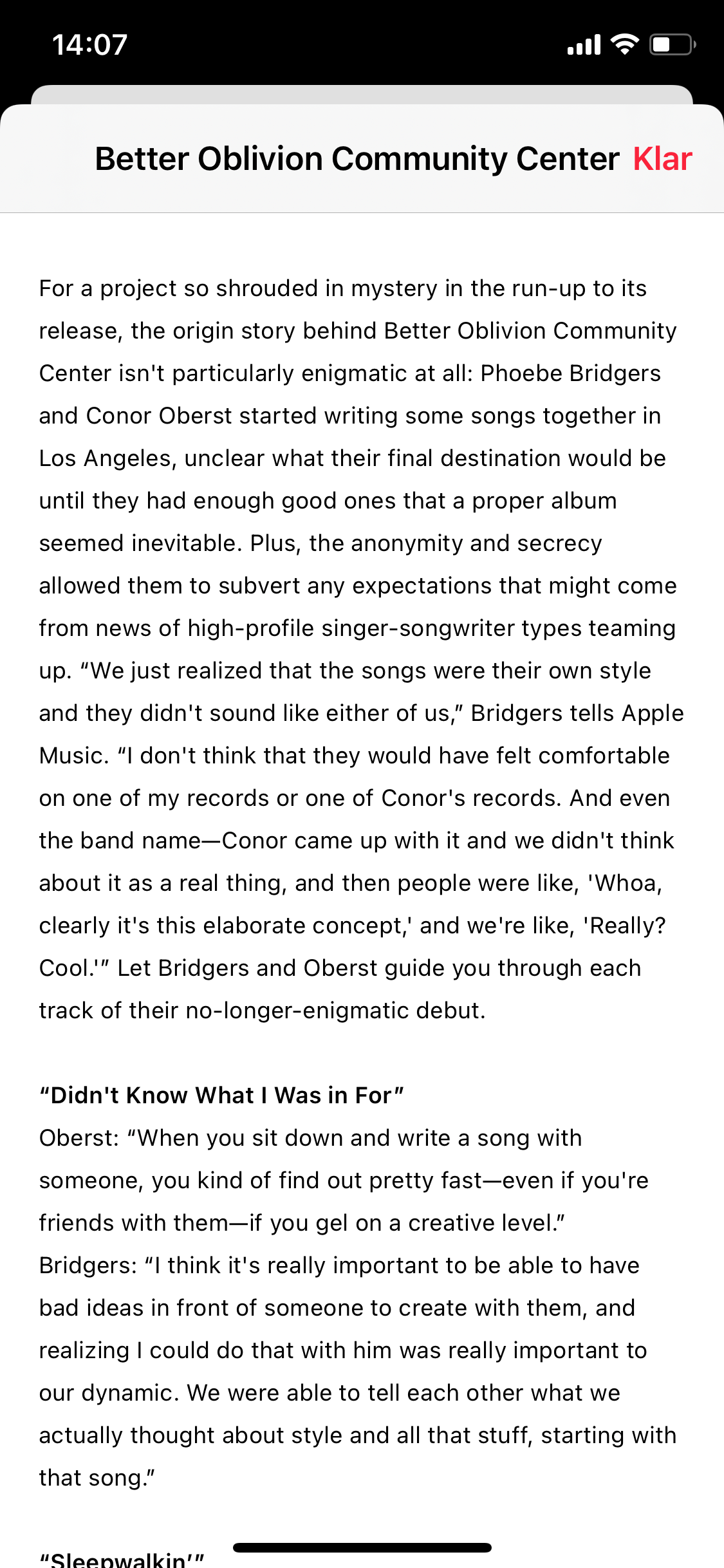 Apple Music album details