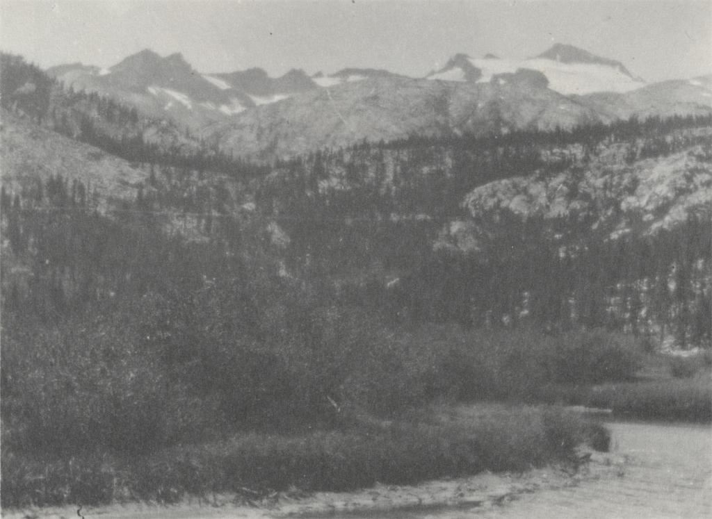Ansel Adams - Mt. Lyell on the Right, ca. 1920. Gelatin silver print.