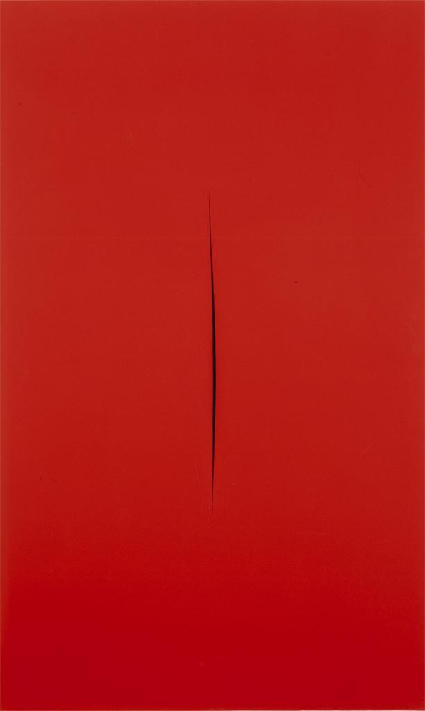 Lucio Fontana - Spatial Concept, Waiting, ca. 1965. Water-based paint on canvas.