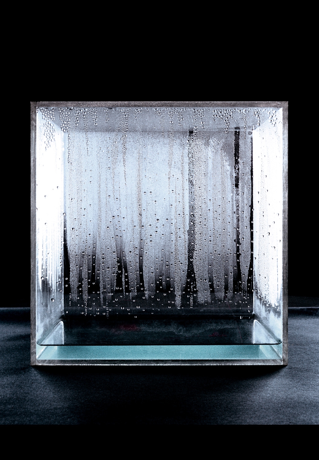 Hans Haacke - Condensation Cube, 1965. Plexiglas and water.